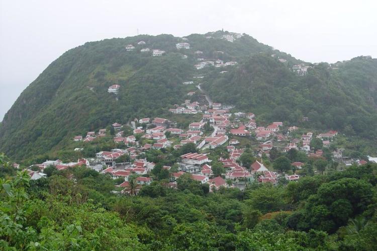 The Bottom (formerly Botte), the capital and largest town of the island of Saba, Caribbean Netherlands