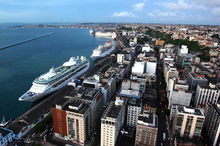 Cruise ships at Salvador, Bahia, Brazil