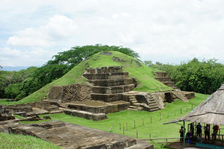  Mayan pyramid at La Acropolis, San Andres, El Salvador (structure 1)