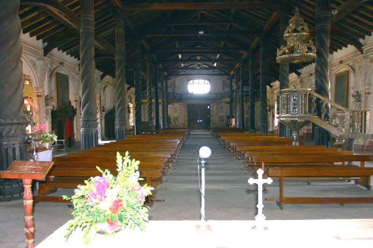  Interior view facing main entrance, church, San Rafael de Velasco, Bolivia