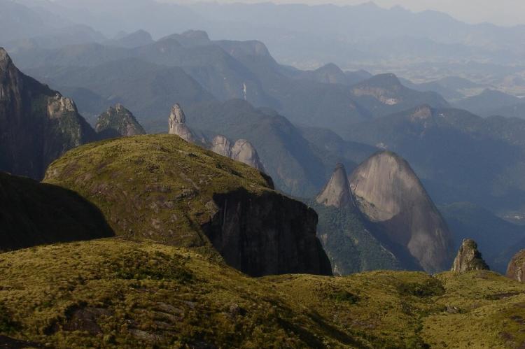 View of Serra dos Órgãos from top of Morro do Açu, Brazil 