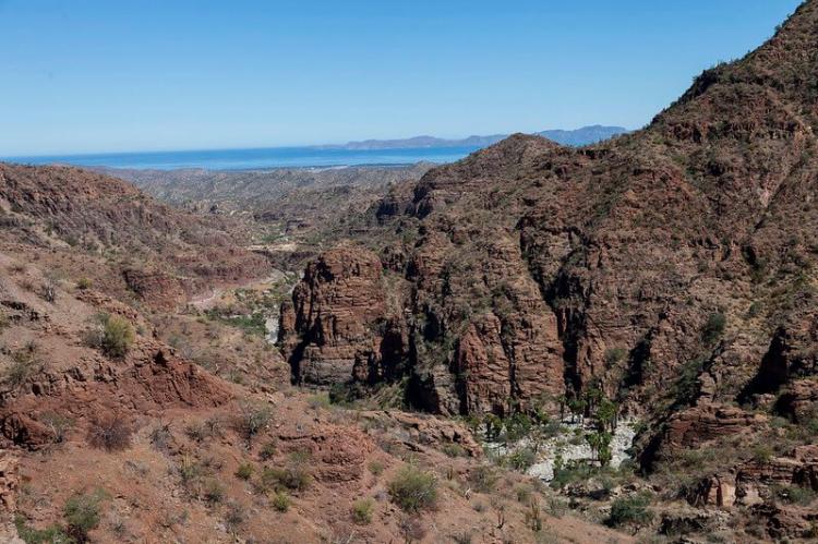 View towards Loreto, Sierra de la Giganta, Baja California Sur, Mexico