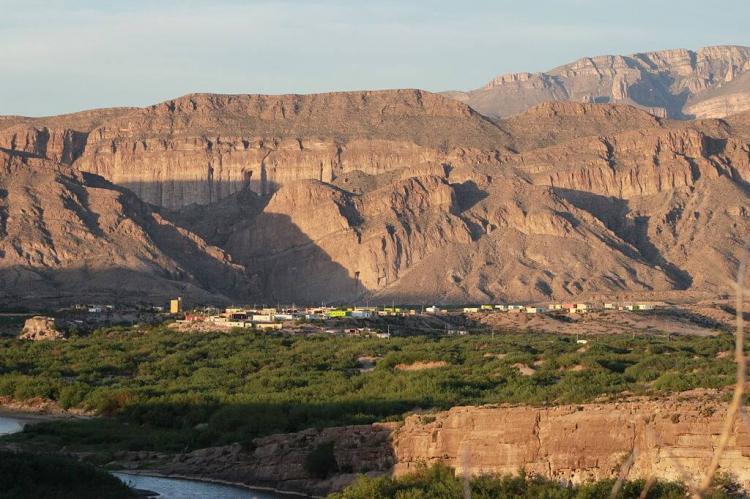 View of Boquillas del Carmen, Coahuila, Mexico from Big Bend National Park