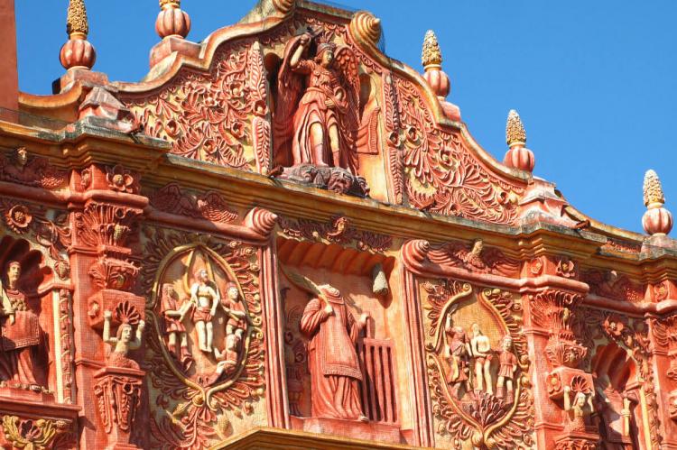 Facade of a Franciscan mission of Sierra Gorda, Querétaro, Mexico