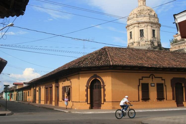 Typical street in Granada, Nicaragua