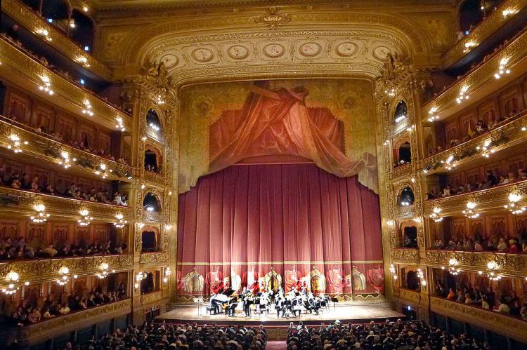 Interior view of Teatro Colón, Buenos Aires, Argentina