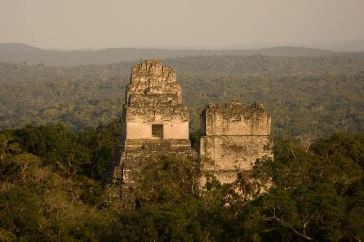 Tikal temples in the Maya Forest, Petén Basin, Guatemala