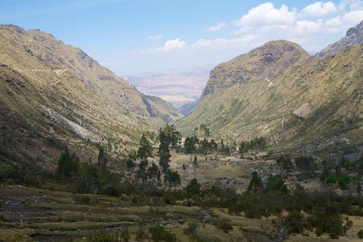 Urubamba valley view towards Maras, Peru