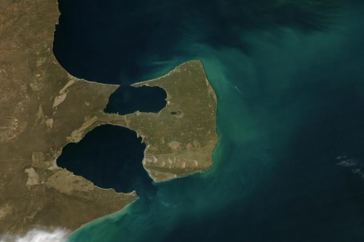 NASA Satellite image of Península Valdés, Argentina