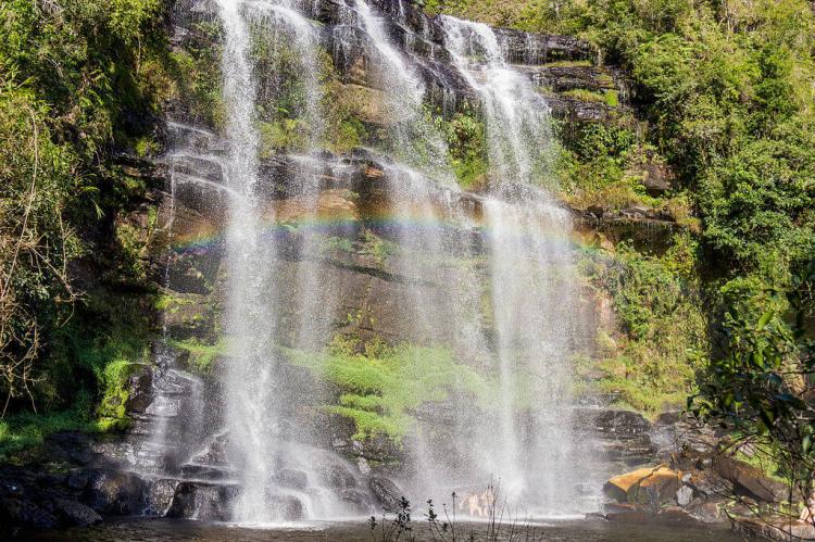 "Cachoeira da Mariquinha", a waterfall in the Campos Gerais National Park, Paraná, Brazil