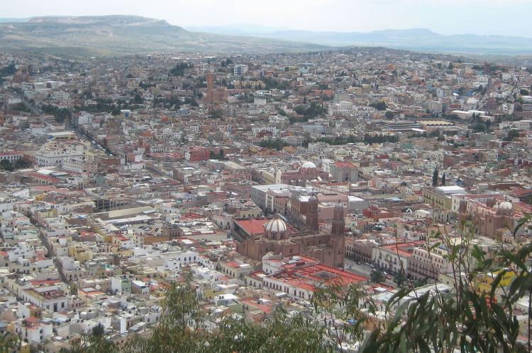 Aerial view of Zacatecas, Mexico