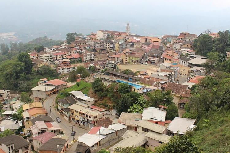 View of town of Zaruma, Ecuador