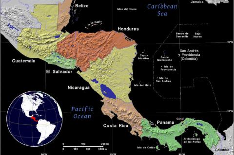 Map of the Mesoamerican Biological Corridor