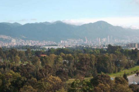 Bogotá, Colombia is located in a high plateau, over 8,600 ft (2,600 m) high