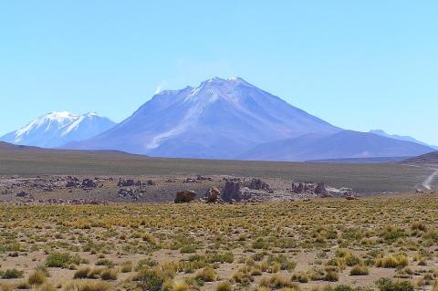 Central Andean Puna landscape, Bolivian Altiplano