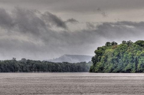 Essequibo River panorama,Mango Landing, Guyana 