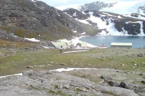 Factory Cove with Signy Research Station, Signy Island, South Orkney Islands