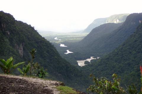 Potaro River flowing away from Kaieteur Falls, Guyana 