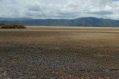 Lake Poopó at a low point in early 2016. Credit: Chiliguanca / flickr, CC BY-SA