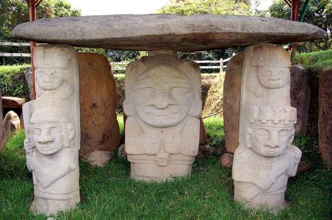 San Agustín Archaeological Park (Colombia) Tomb with deity