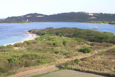 View of the Columbus crew landing site at Salt River Bay National Historical Park and Ecological Preserve, St Croix, USVI