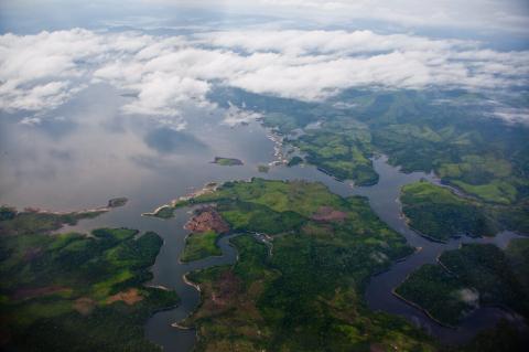 Aerial view of San Blas Archipelago, Kuna Yala, Panama