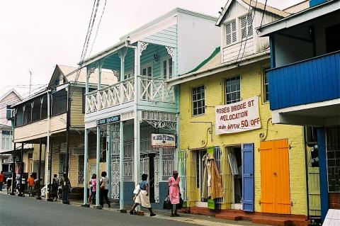 Street scene in Saint Lucia