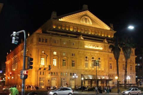 Teatro Colón at night, Buenos Aires, Argentina