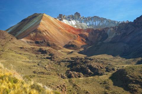 Tunupa volcano, located on the edge of the Salar de Uyuni, Bolivia