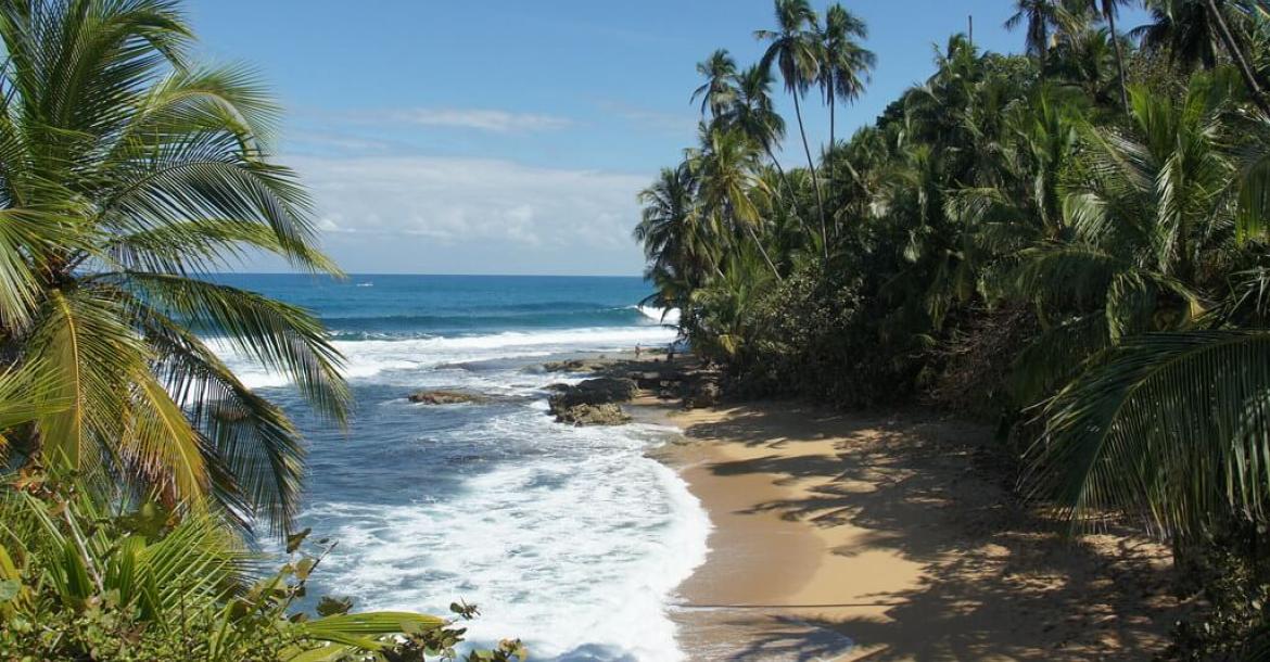 Secluded beach in Costa Rica