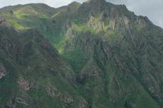 Cordillera de Vilcabamba in the Urubamba Valley near Pisaq, Peru