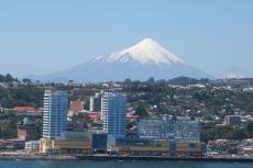 Puerto Montt, Chile with Volcan Osorno in background