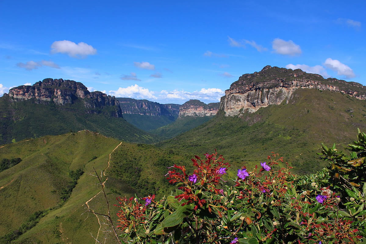 Locations of the Chapada Diamantina National Park and the town of